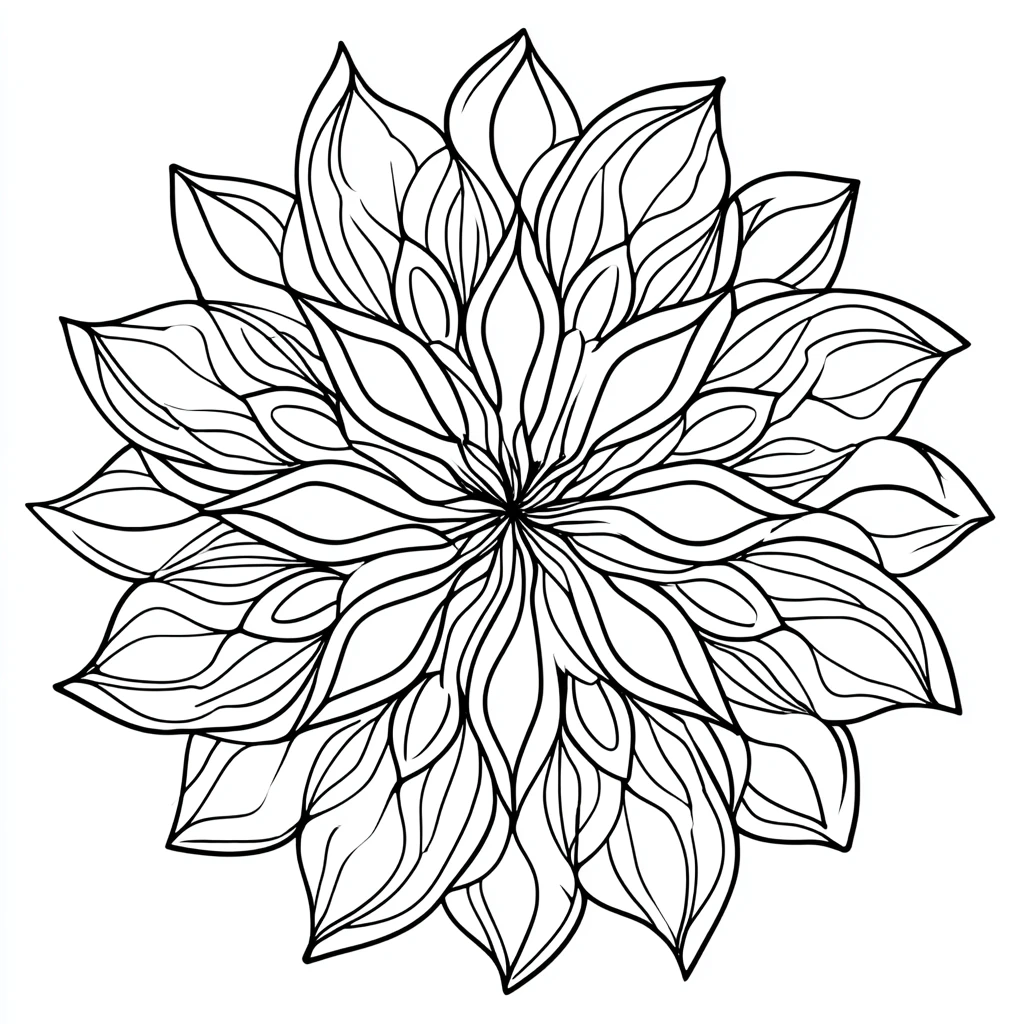 Dibujo de mandala de flor de loto divina para colorear