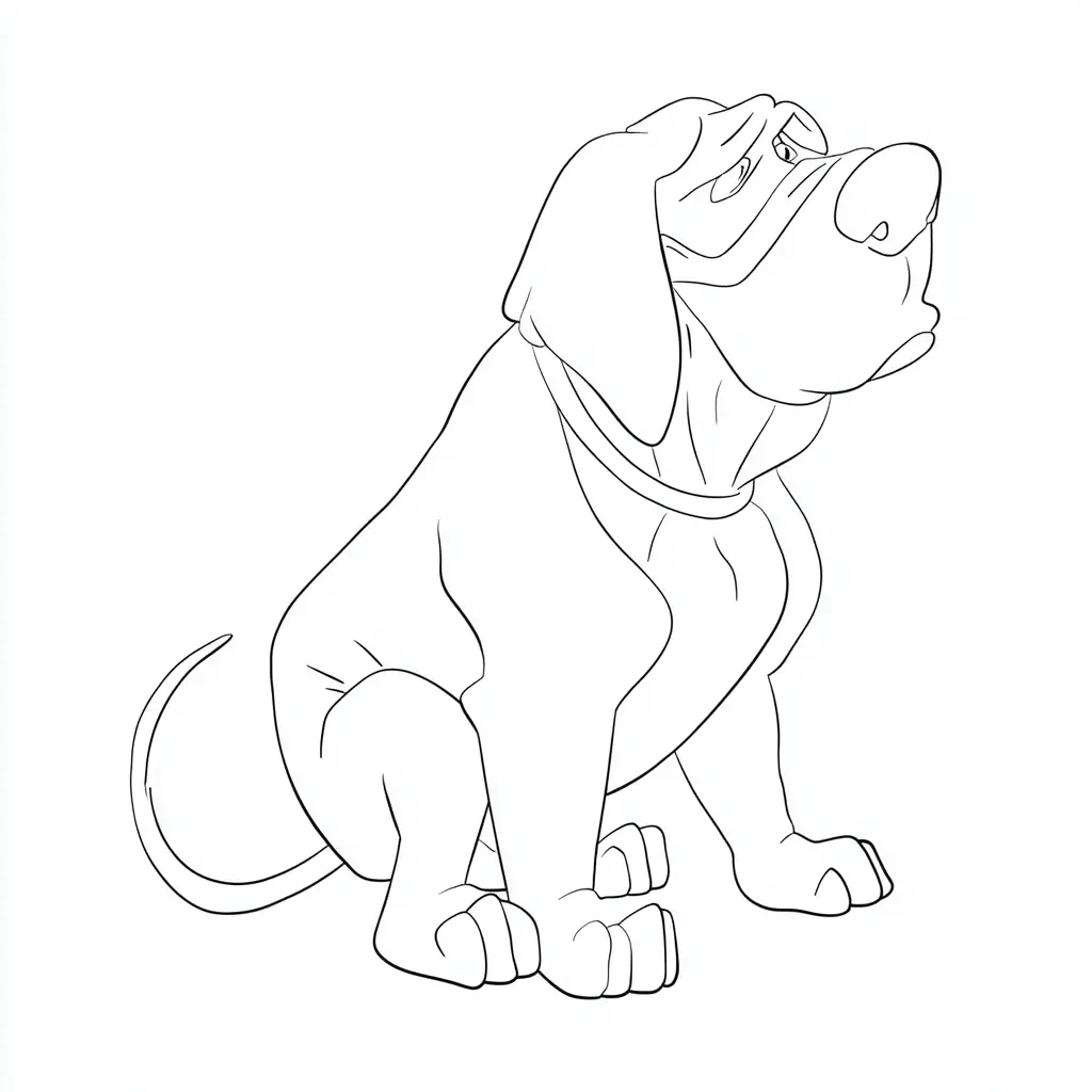 Dibujo de mastín español de dibujos para colorear Dibujo de mastín español de dibujos para colorear