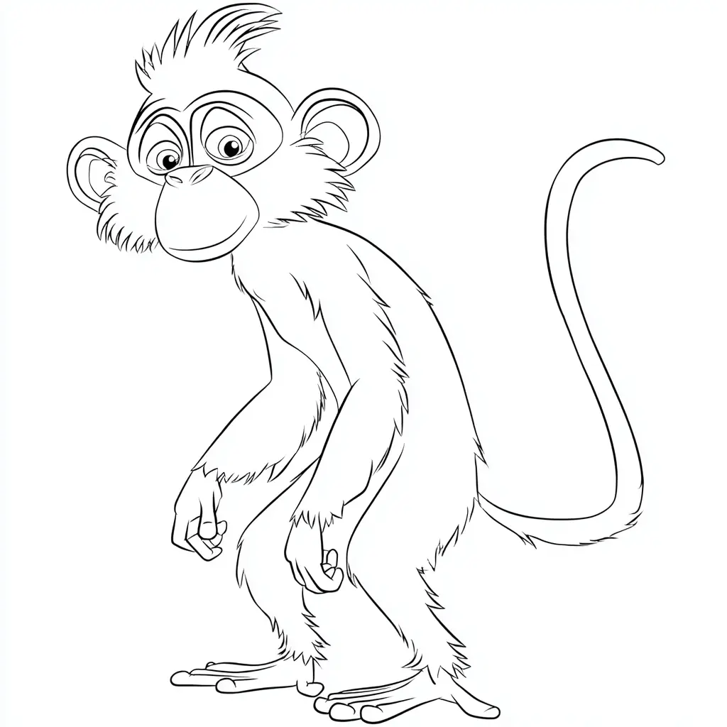 Dibujo de mono macaco de dibujos para colorear Dibujo de mono macaco de dibujos para colorear