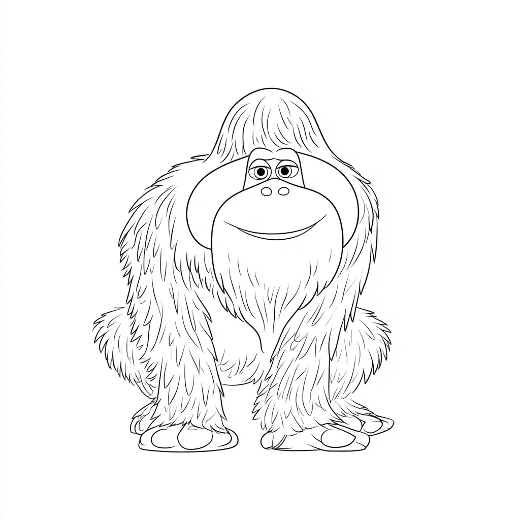 Dibujo de orangután de Sumatra para colorear Dibujo de orangután de Sumatra para colorear