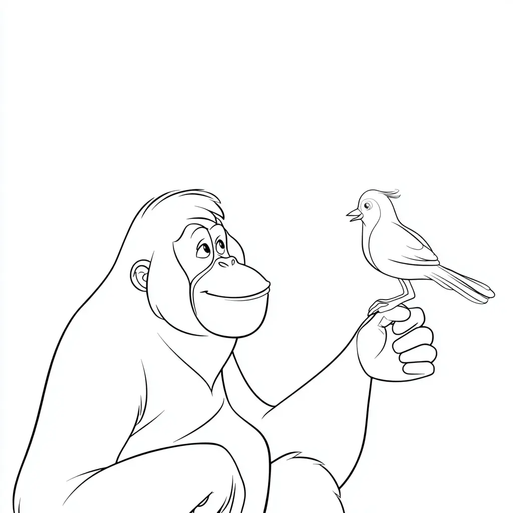 Dibujo de mi amigo el orangután para colorear Dibujo de mi amigo el orangután para colorear