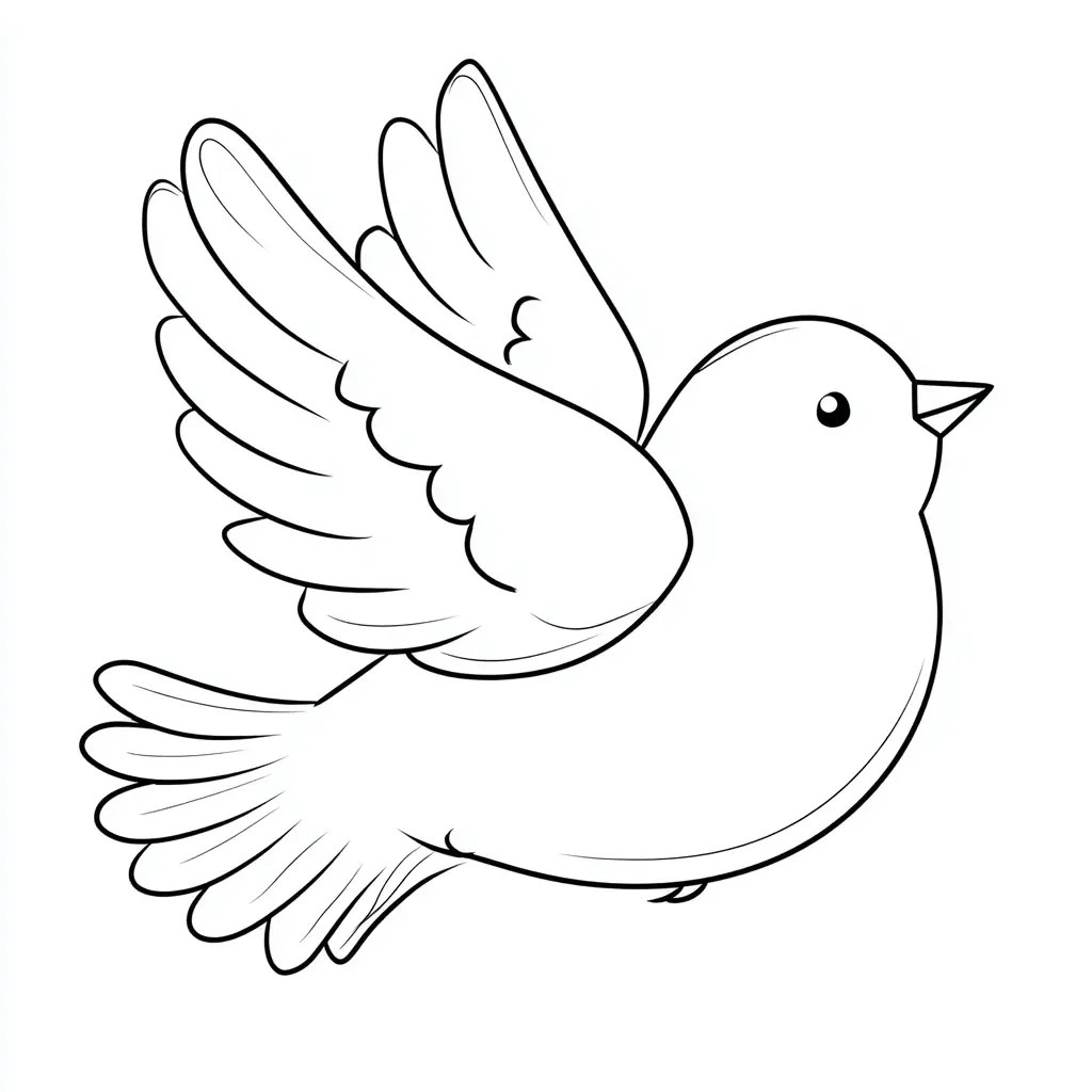 Dibujo de pájaro volando para colorear Dibujo de pájaro volando para colorear