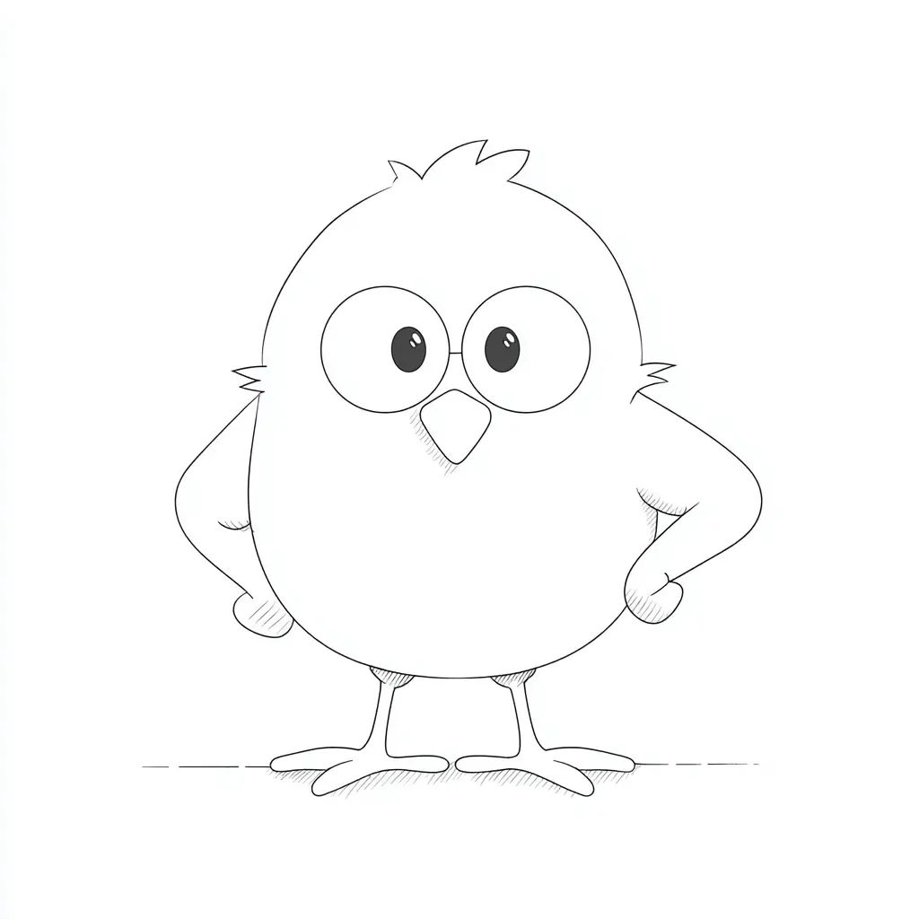 Dibujo de pajarito cartoon para colorear Dibujo de pajarito cartoon para colorear