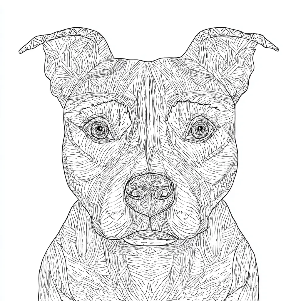 Dibujo de cabeza de pit bull terrier zentangle para colorear Dibujo de cabeza de pit bull terrier zentangle para colorear