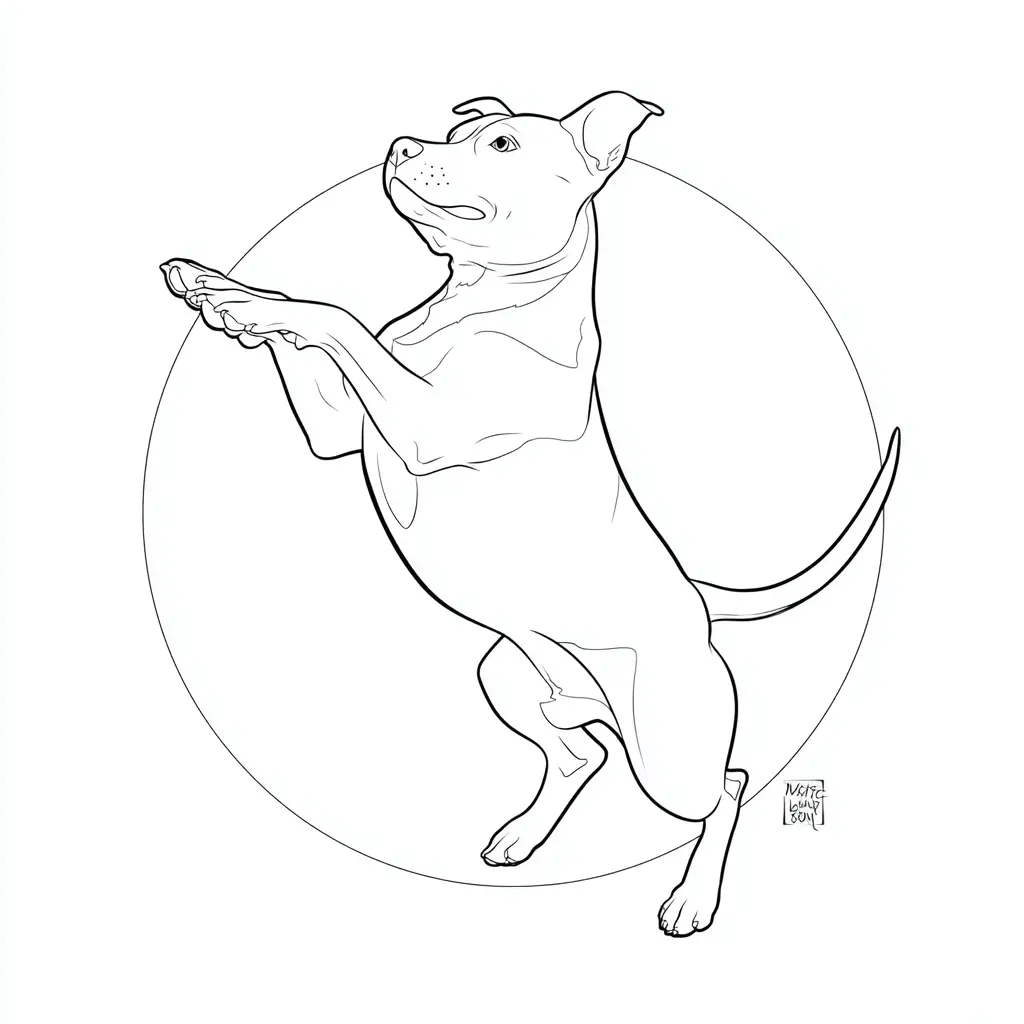 Dibujo de logotipo de pit bull terrier para colorear Dibujo de logotipo de pit bull terrier para colorear