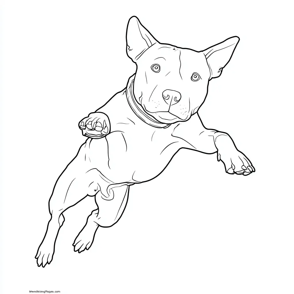 Dibujo de logo de pit bull terrier para colorear Dibujo de logo de pit bull terrier para colorear