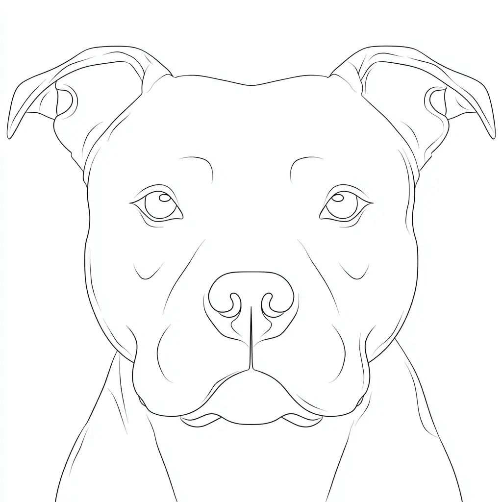 Dibujo de cabeza de pit bull terrier para colorear Dibujo de cabeza de pit bull terrier para colorear