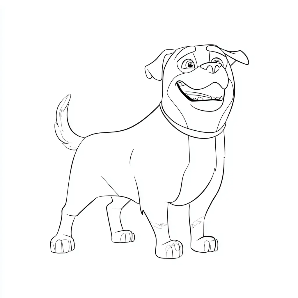Dibujo de rottweiler cartoon para colorear Dibujo de rottweiler cartoon para colorear