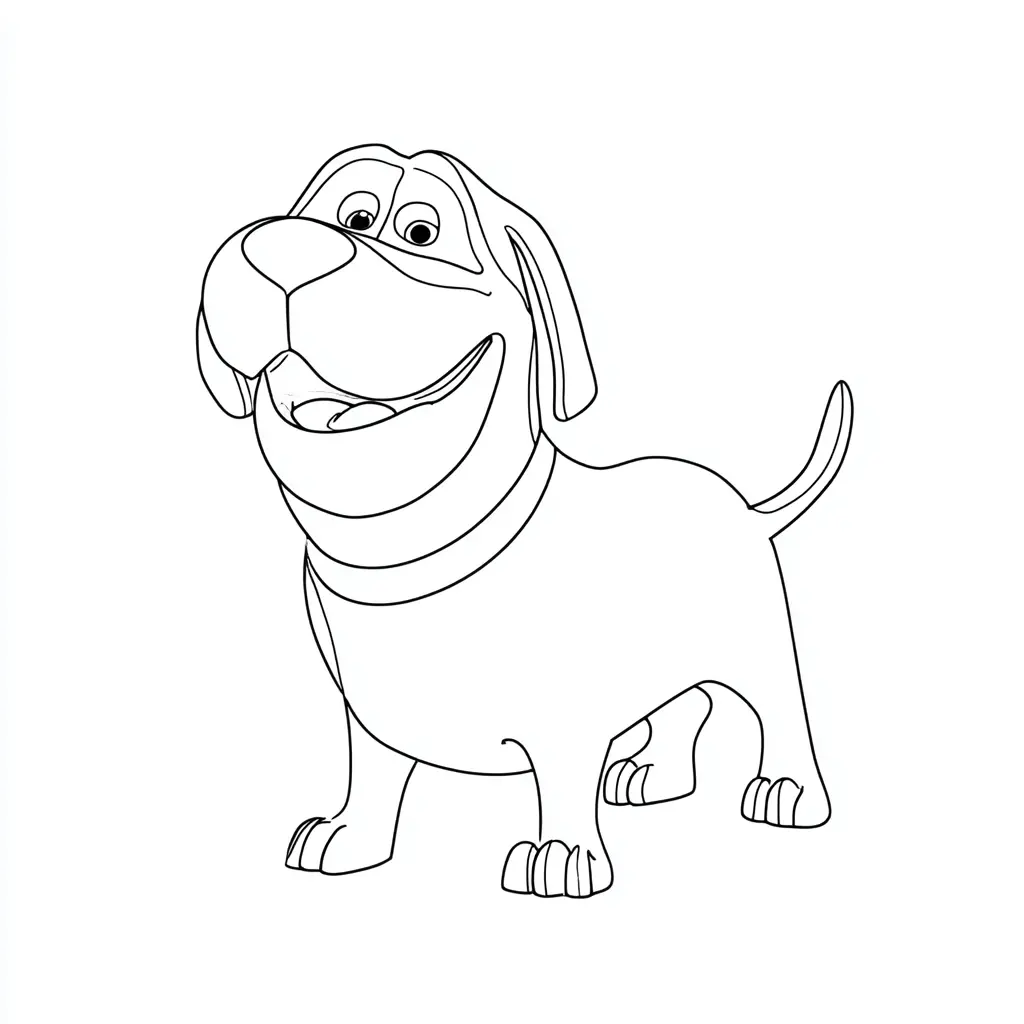 Dibujo de caricatura de rottweiler para colorear Dibujo de caricatura de rottweiler para colorear