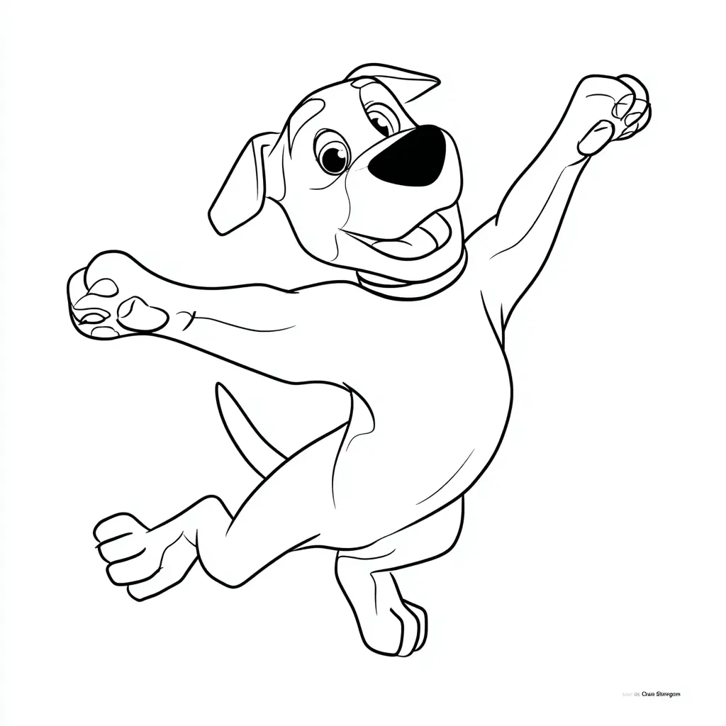 Dibujo de rottweiler con pose dinámico para colorear Dibujo de rottweiler con pose dinámico para colorear