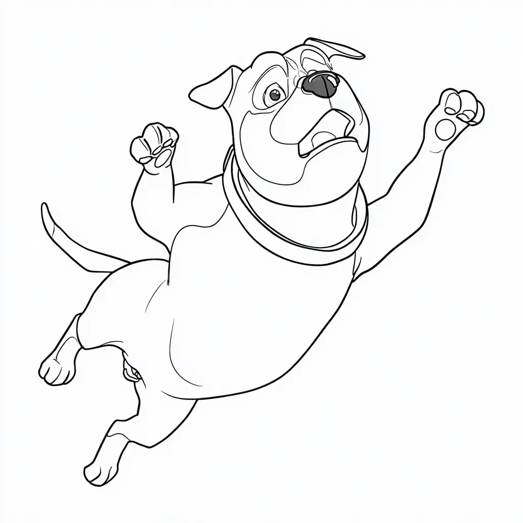 Dibujo de rottweiler cartoon saltando para colorear Dibujo de rottweiler cartoon saltando para colorear