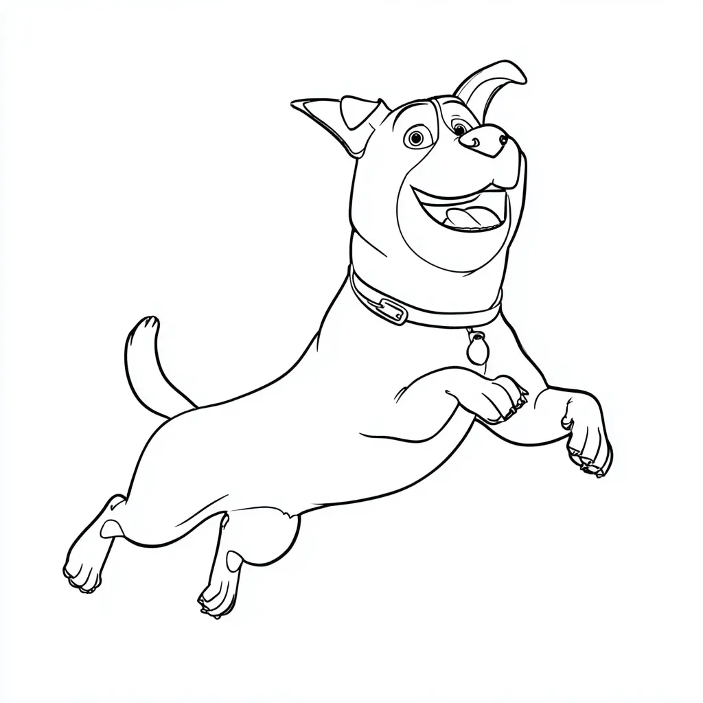 Dibujo de rottweiler cartoon divertido para colorear Dibujo de rottweiler cartoon divertido para colorear