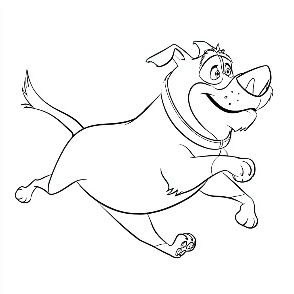 Dibujo de rottweiler animado corriendo para colorear Dibujo de rottweiler animado corriendo para colorear