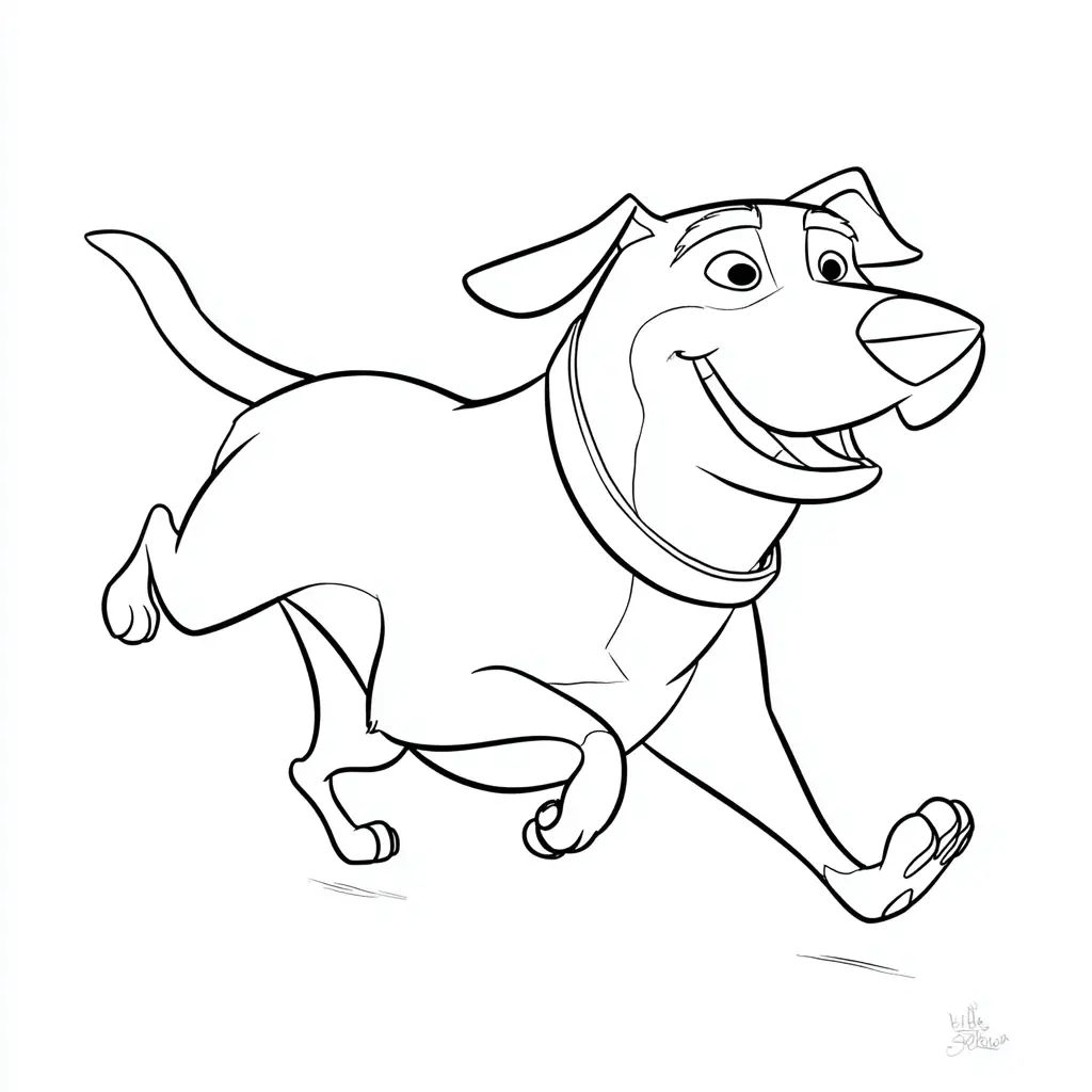 Dibujo de rottweiler cartoon corriendo para colorear Dibujo de rottweiler cartoon corriendo para colorear