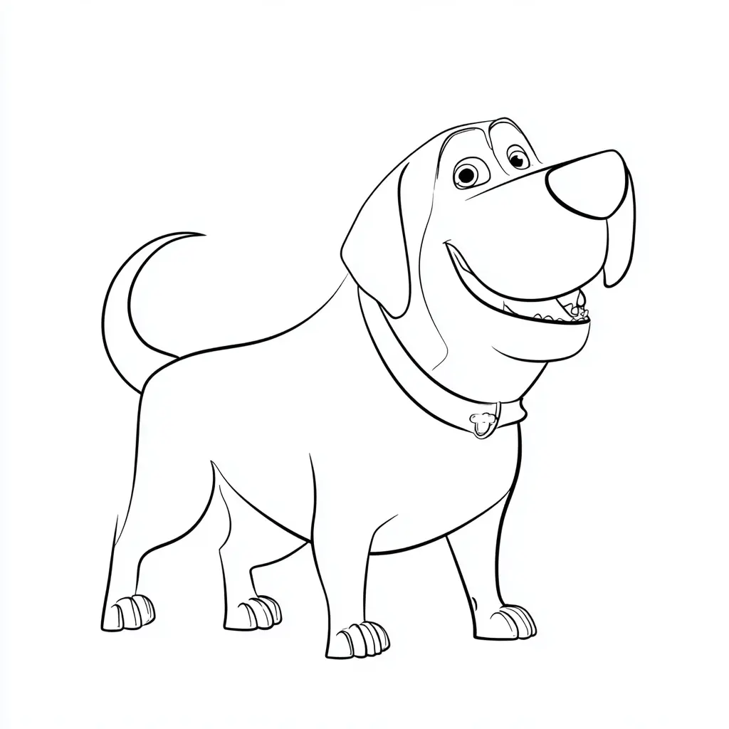 Dibujo de caricatura de perfil de rottweiler para colorear Dibujo de caricatura de perfil de rottweiler para colorear