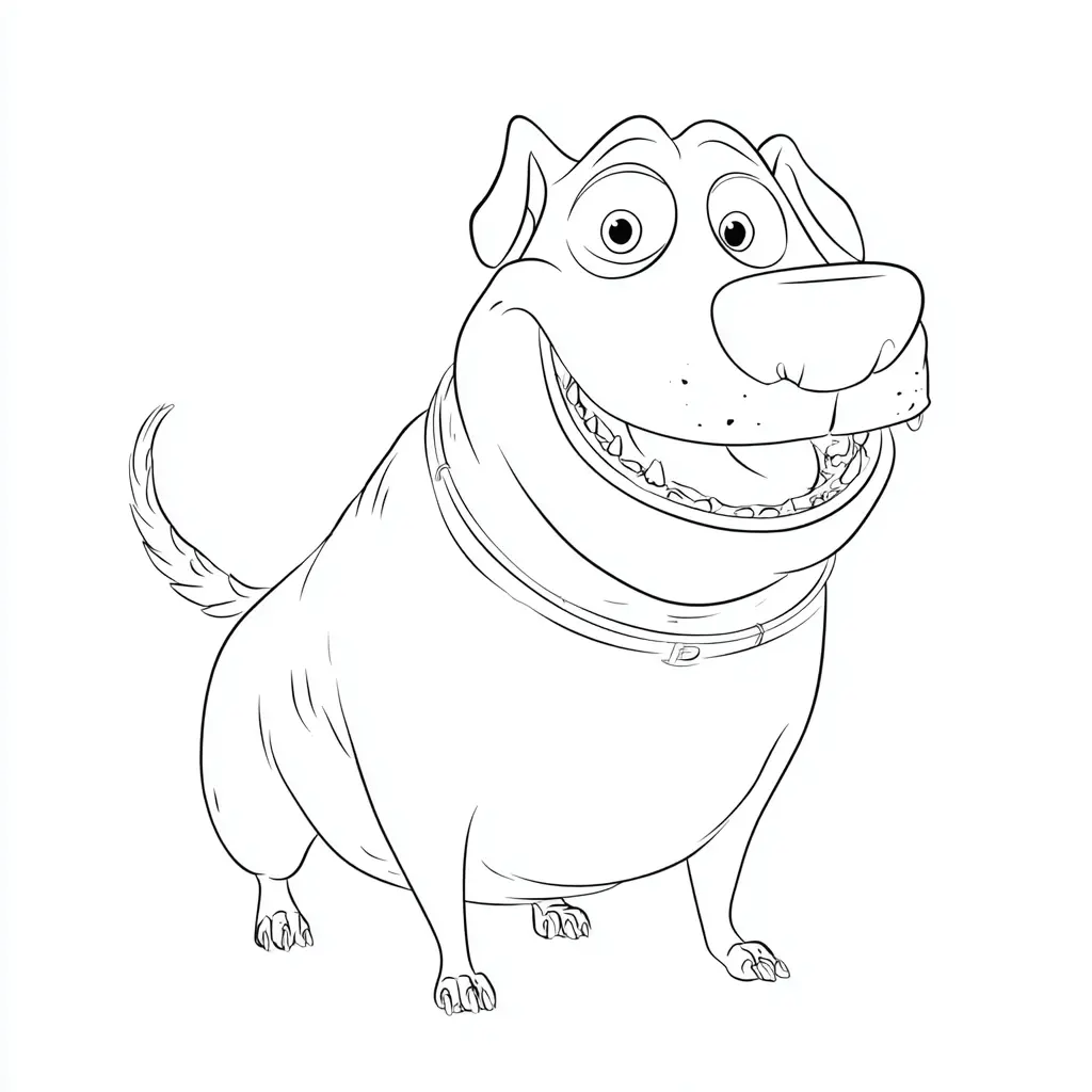 Dibujo de rottweiler de cómic para colorear Dibujo de rottweiler de cómic para colorear