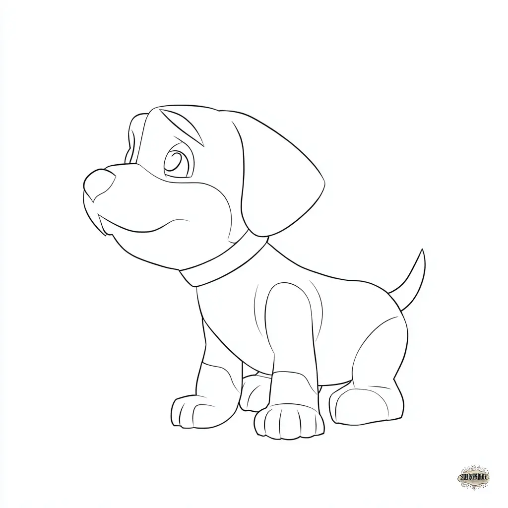 Dibujo de figura de cachorro rottweiler para colorear Dibujo de figura de cachorro rottweiler para colorear