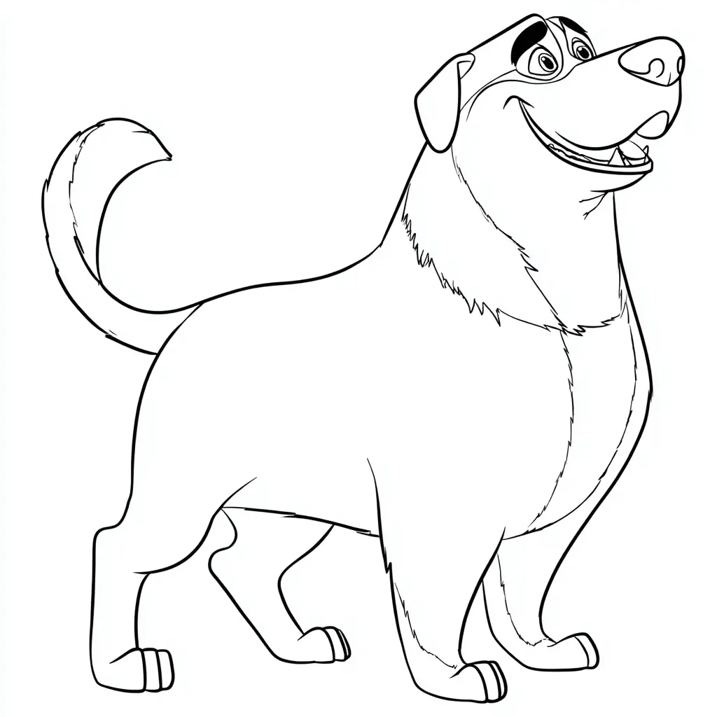 Dibujo de rottweiler estilo dibujos para colorear Dibujo de rottweiler estilo dibujos para colorear