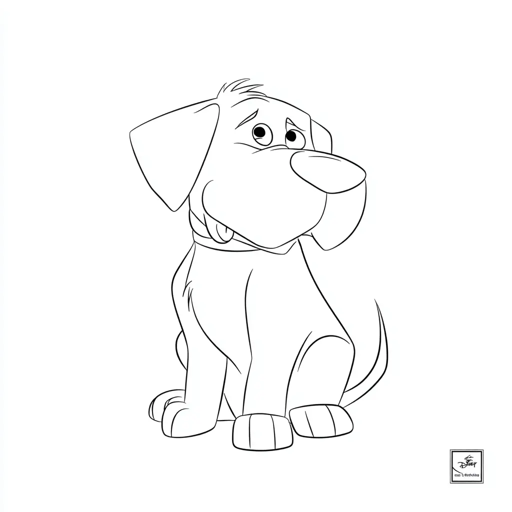 Dibujo de un tierno rottweiler cartoon para colorear Dibujo de un tierno rottweiler cartoon para colorear