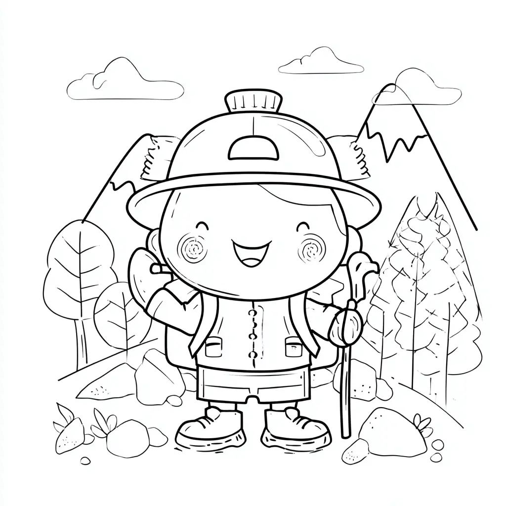 Dibujo de el gran aventurero chibi para colorear Dibujo de el gran aventurero chibi para colorear