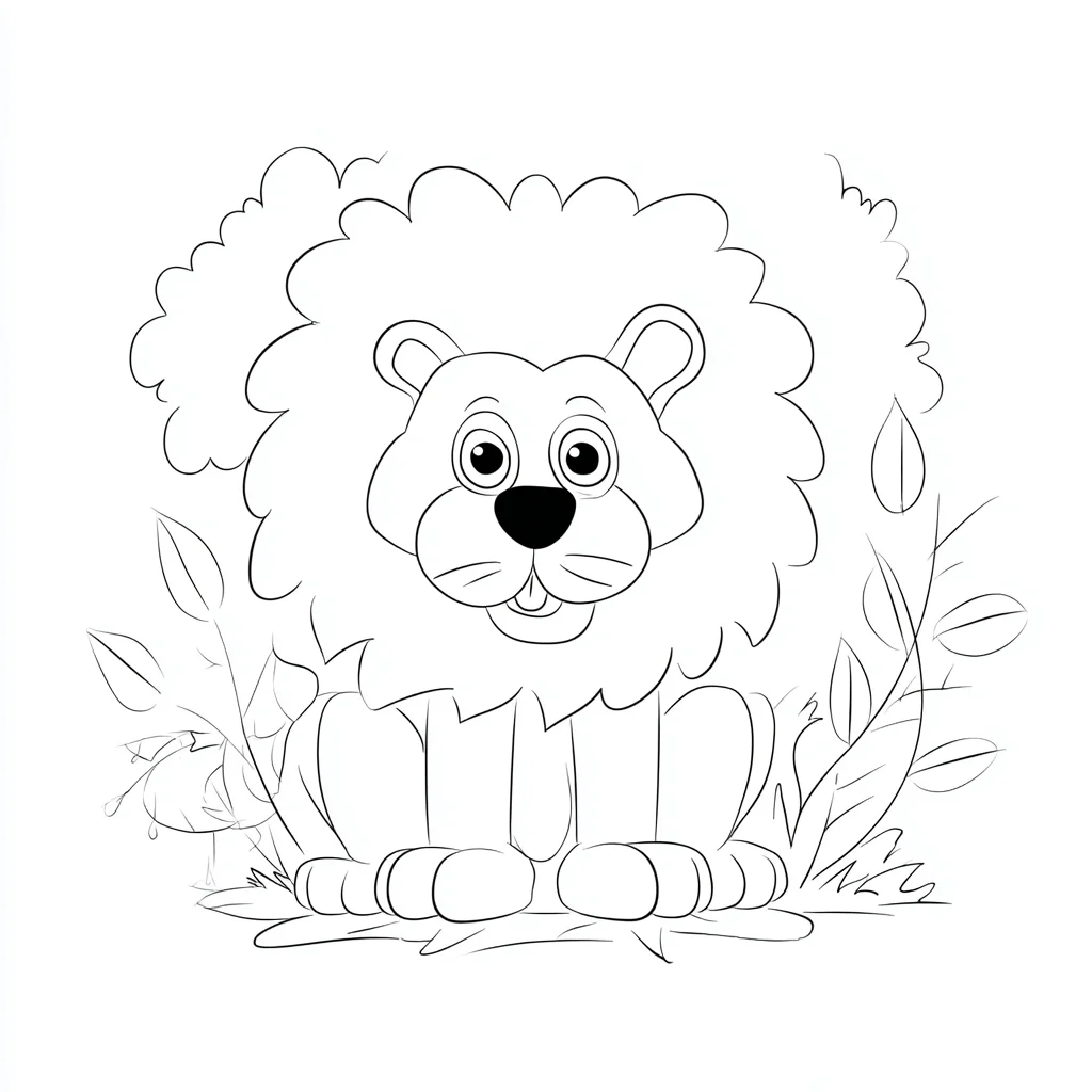 Dibujo de boceto de león de dibujos para colorear Dibujo de boceto de león de dibujos para colorear