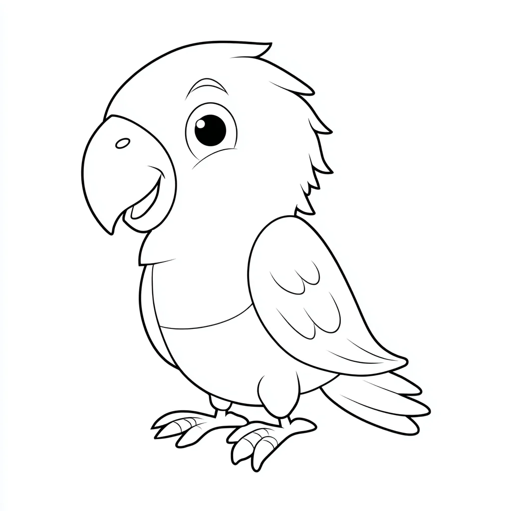 Dibujo de loro lindo barranquero para colorear