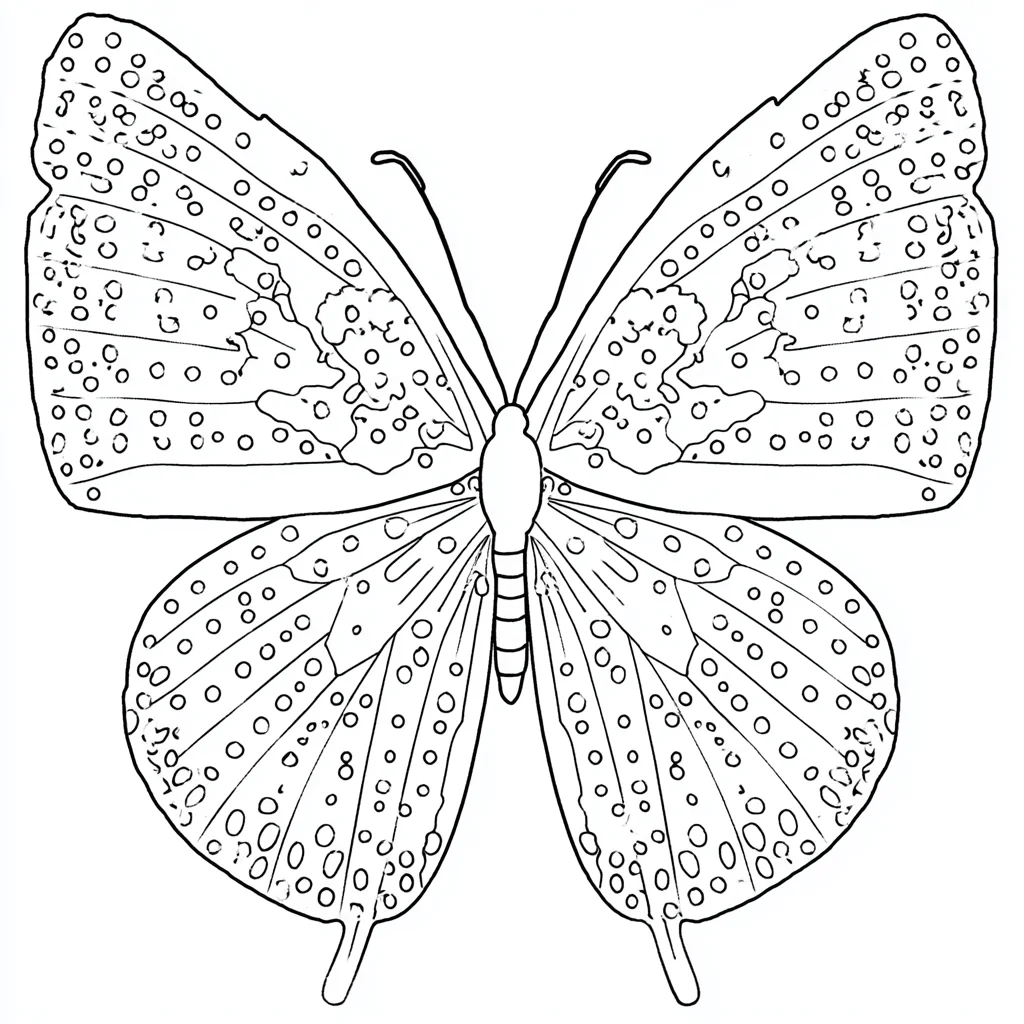 Dibujo de mariposa exótica de trazo suave para colorear Dibujo de mariposa exótica de trazo suave para colorear