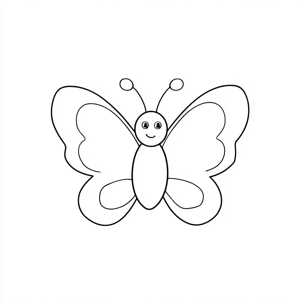 Dibujo de mariposa linda de dibujos para colorear Dibujo de mariposa linda de dibujos para colorear
