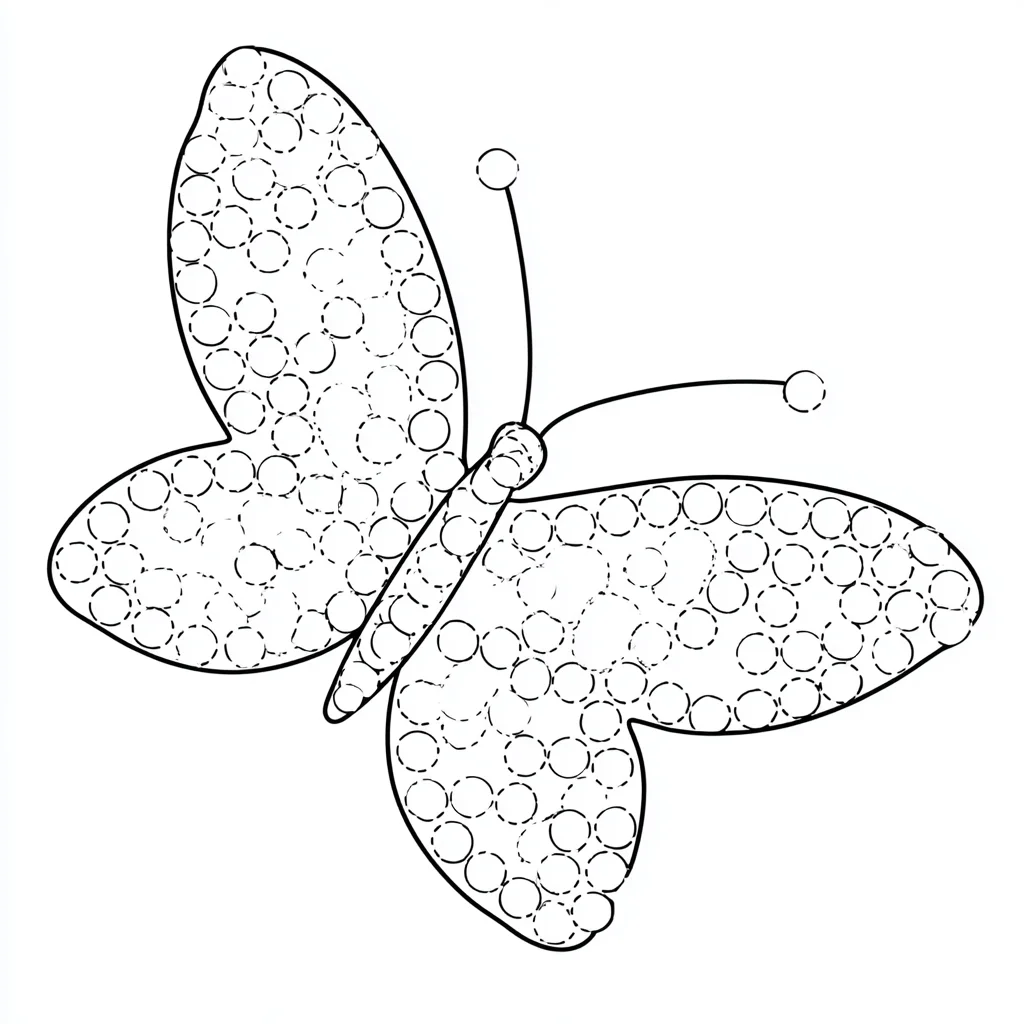Dibujo de mariposa mosaico de burbujas para colorear Dibujo de mariposa mosaico de burbujas para colorear