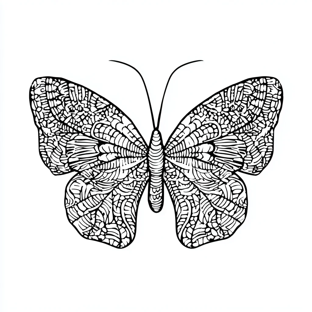 Dibujo de mariposa decorativa zentangle para colorear Dibujo de mariposa decorativa zentangle para colorear