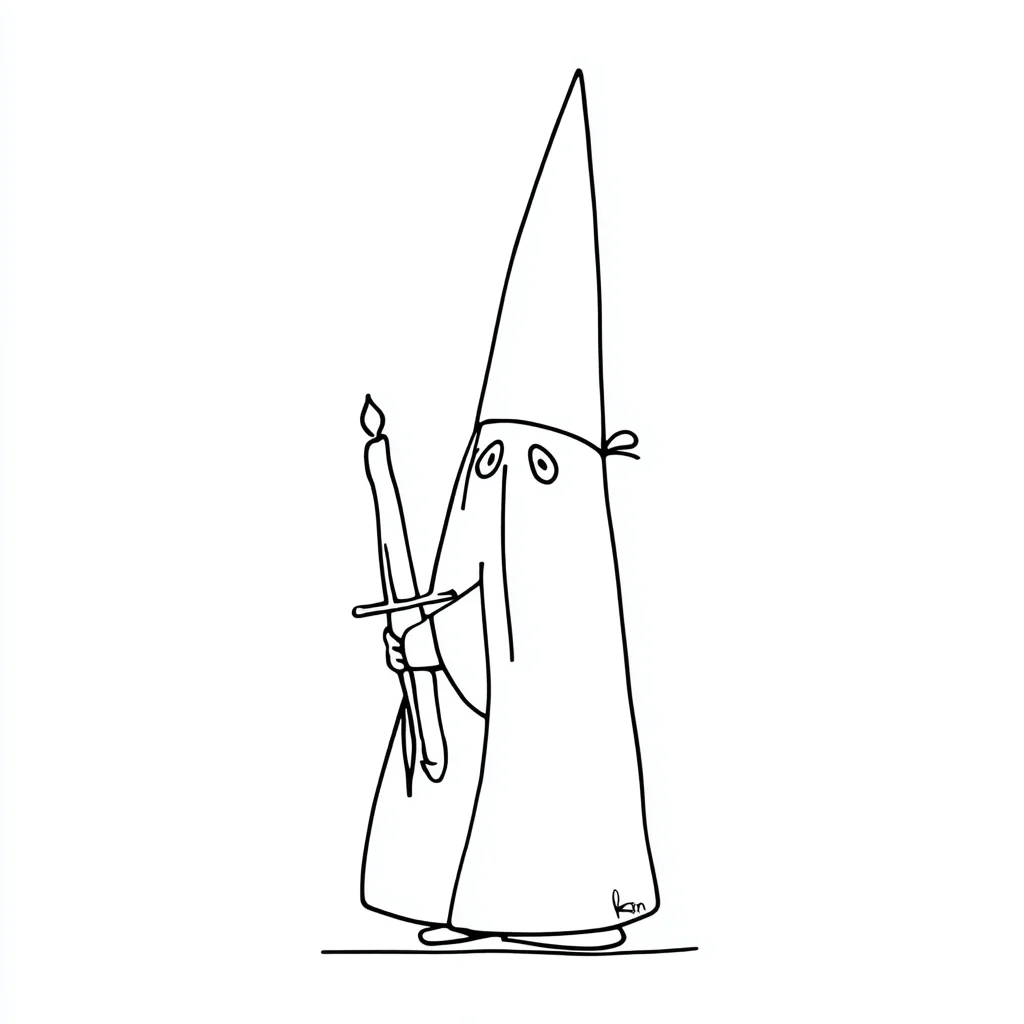 Dibujo de un nazareno de estilo cómico para colorear Dibujo de un nazareno de estilo cómico para colorear