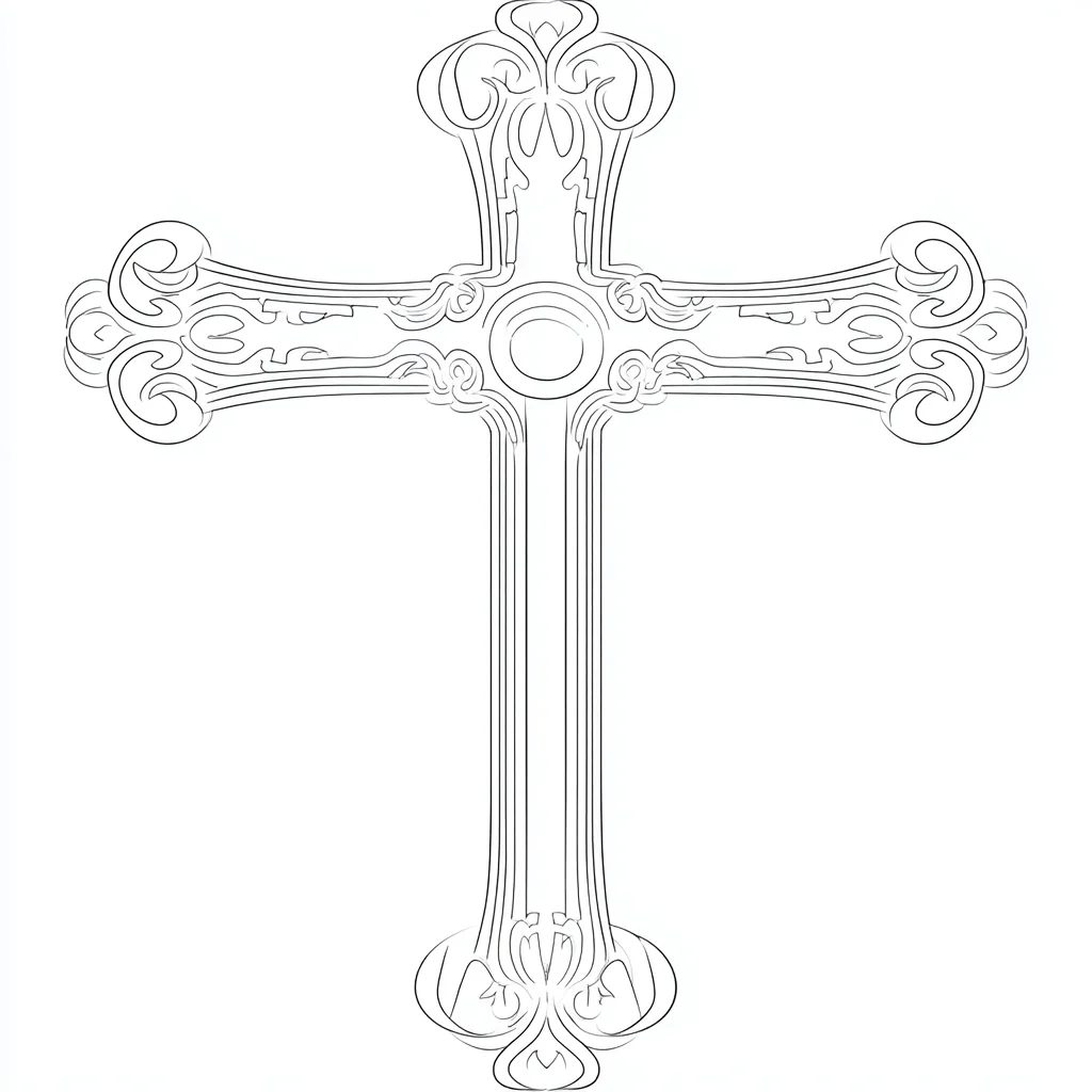 Dibujo de cruz divina de la misericordia con paloma para colorear Dibujo de cruz divina de la misericordia con paloma para colorear